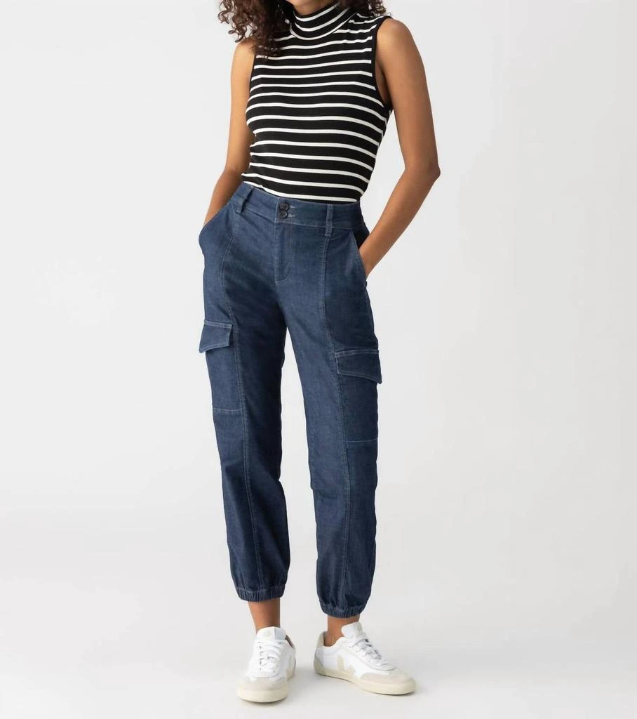Sanctuary Rebel Denim Cargo Pants In Bellweather 4