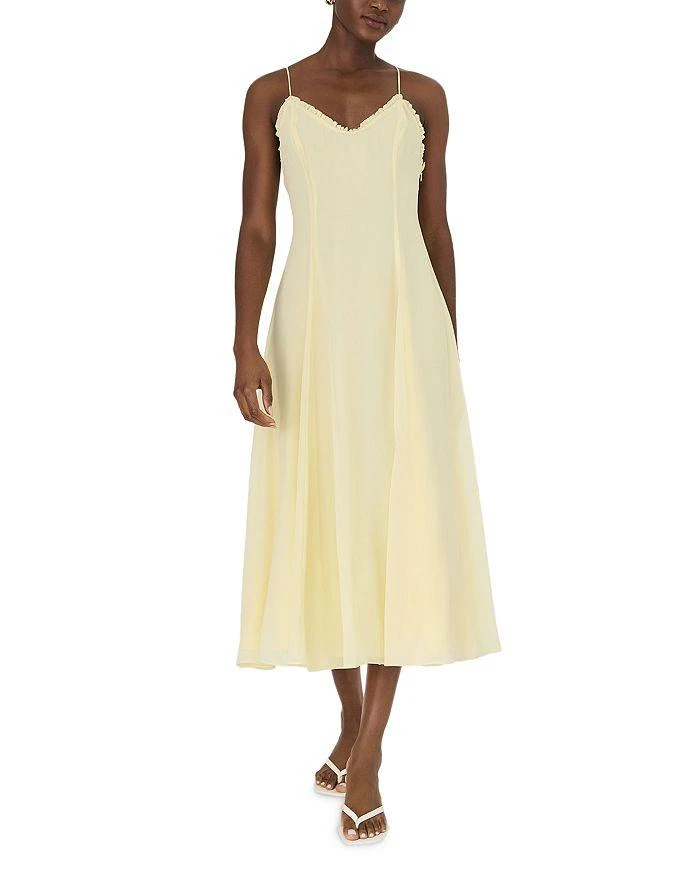 Raya Chiffon Ruffle Neck Midi Dress  On Sale Now with Up to 60% Off |  Discover Exclusive Deals & Savings at BeyondStyle  Authentic French  Connection dress|women with Limited-Time Discounts, Free