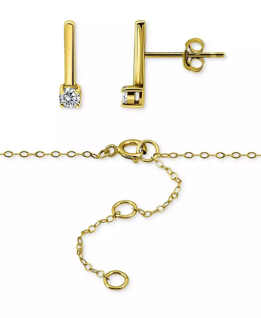 Giani Bernini Cubic Zirconia Bar Statement Necklace & Drop Earrings Set in 18k Gold over Sterling Silver (also in Sterling Silver), Exclusively at Macy's 3