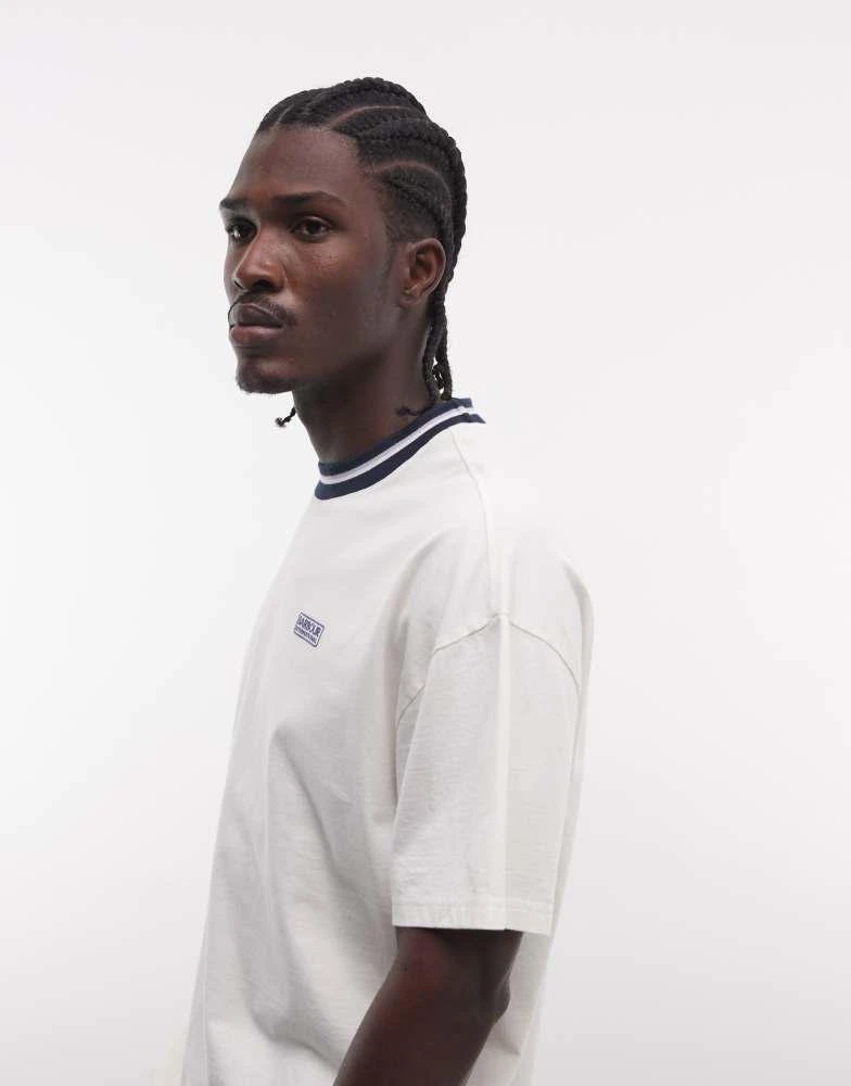 Barbour Barbour International Taley oversized tipped logo t-shirt in white 4