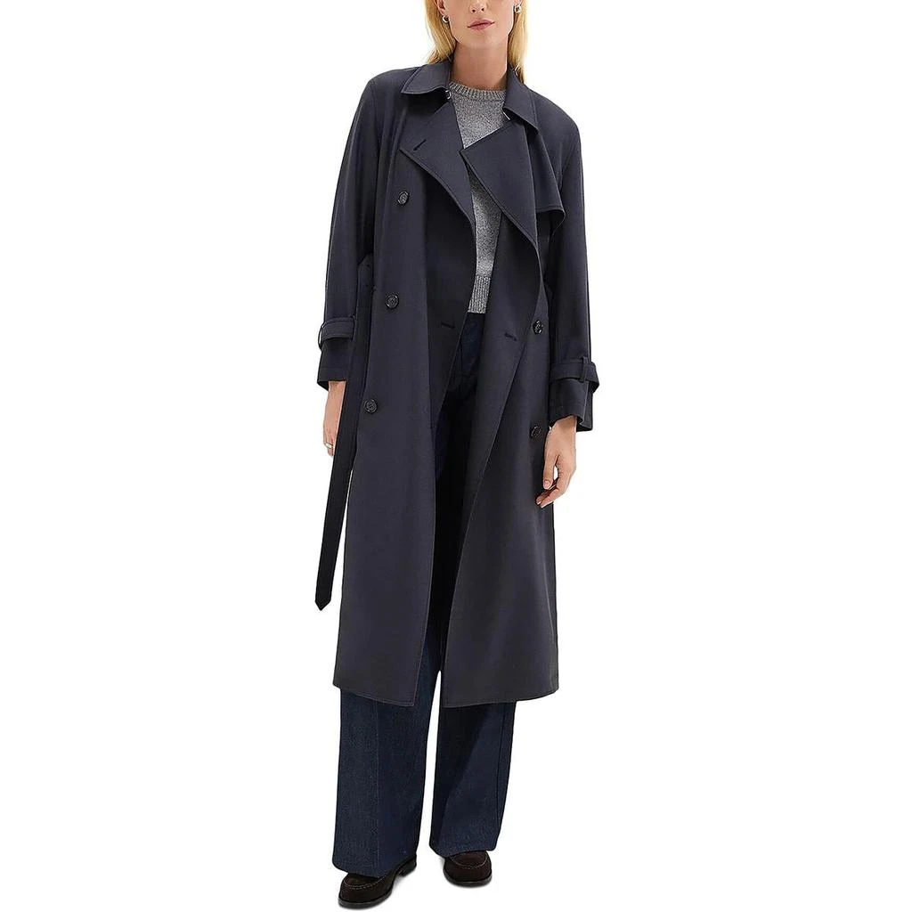 Theory Womens Relaxed Wool Trench Coat 1