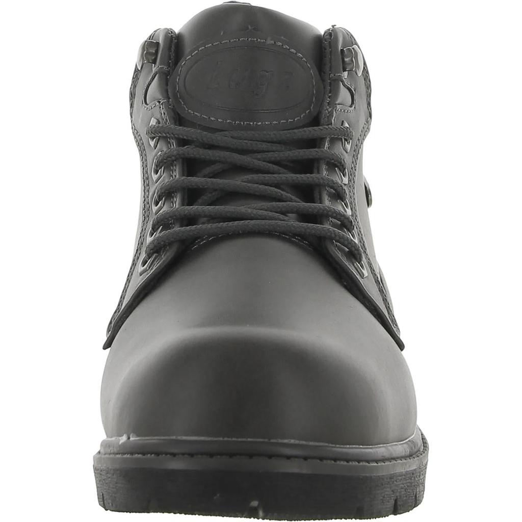 Lugz Mantle Mid Mens Faux Leather Lace-Up Ankle Boots