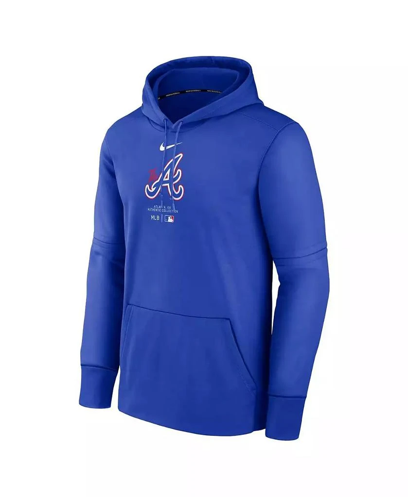 NIKE Men's Royal Atlanta Braves City Connect Practice Performance Pullover Hoodie 2