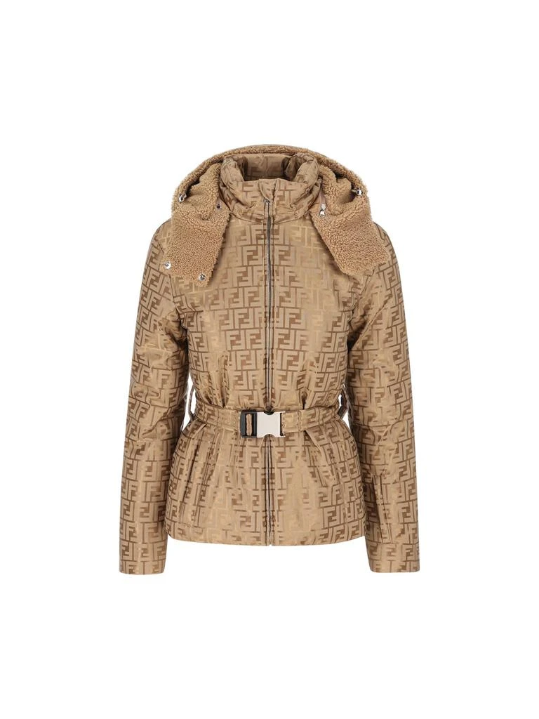 Fendi Fendi Ski Belted Monogrammed Jacket from Cettire