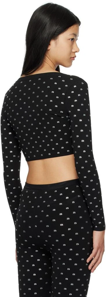Alexander Wang Black Cropped Crystal Cardigan 3
