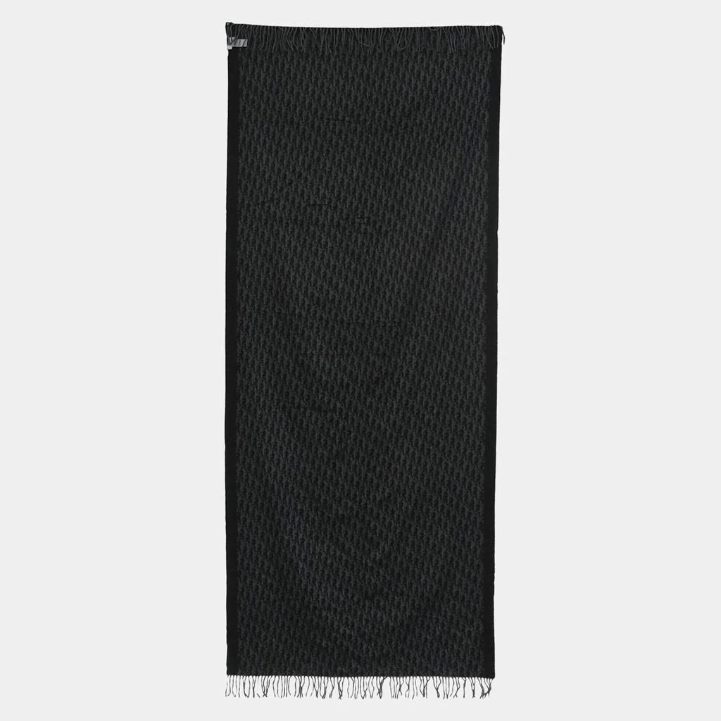 Dior Christian Dior Dark Grey Silk Oblique Scarf 2