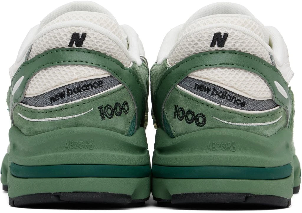 New Balance Green & White 1000 Sneakers 2