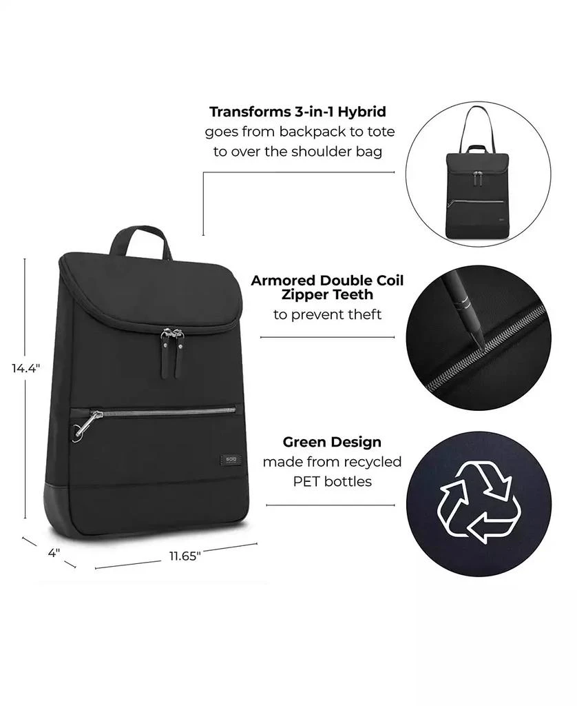 SOLO New York Stealth Hybrid Backpack 12