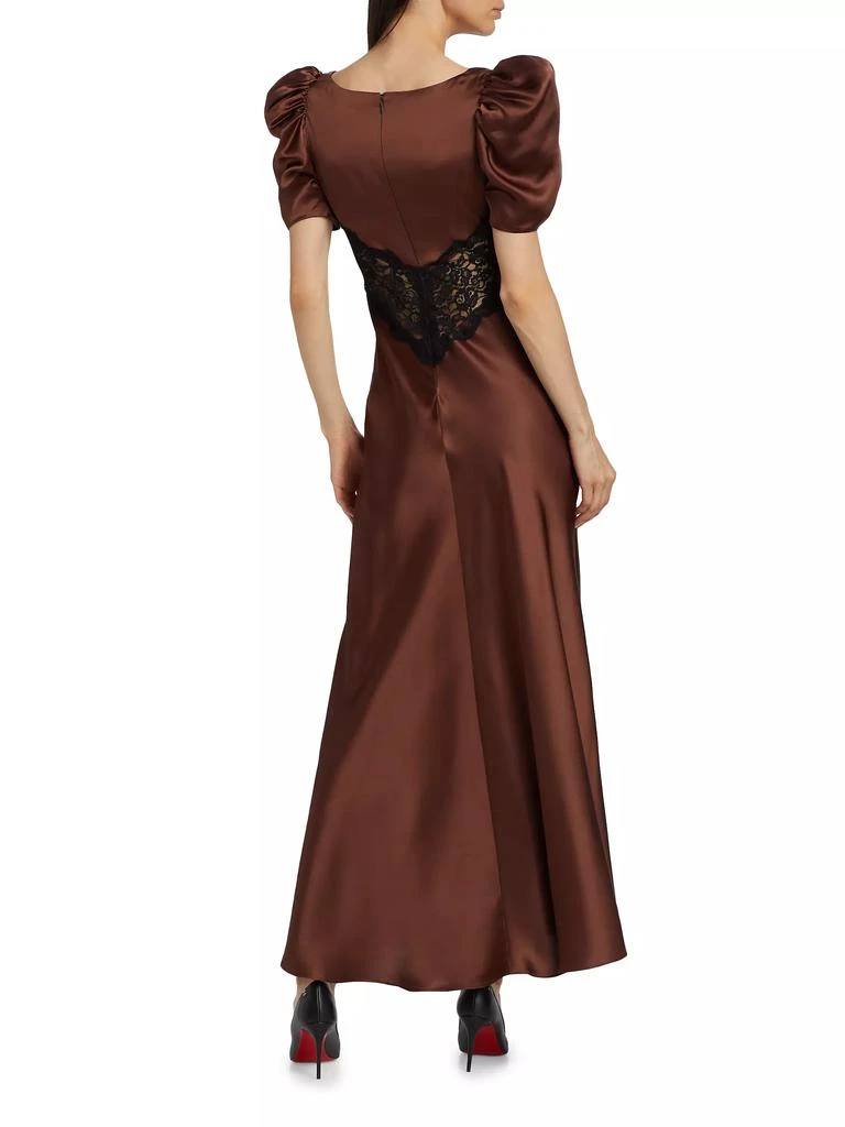 Rodarte Lace-Paneled Silk Maxi Dress 5