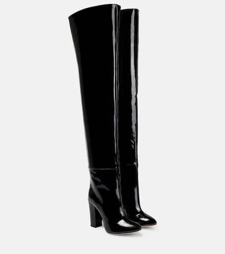 Giambattista Valli Suede-trimmed PVC knee-high boots 1
