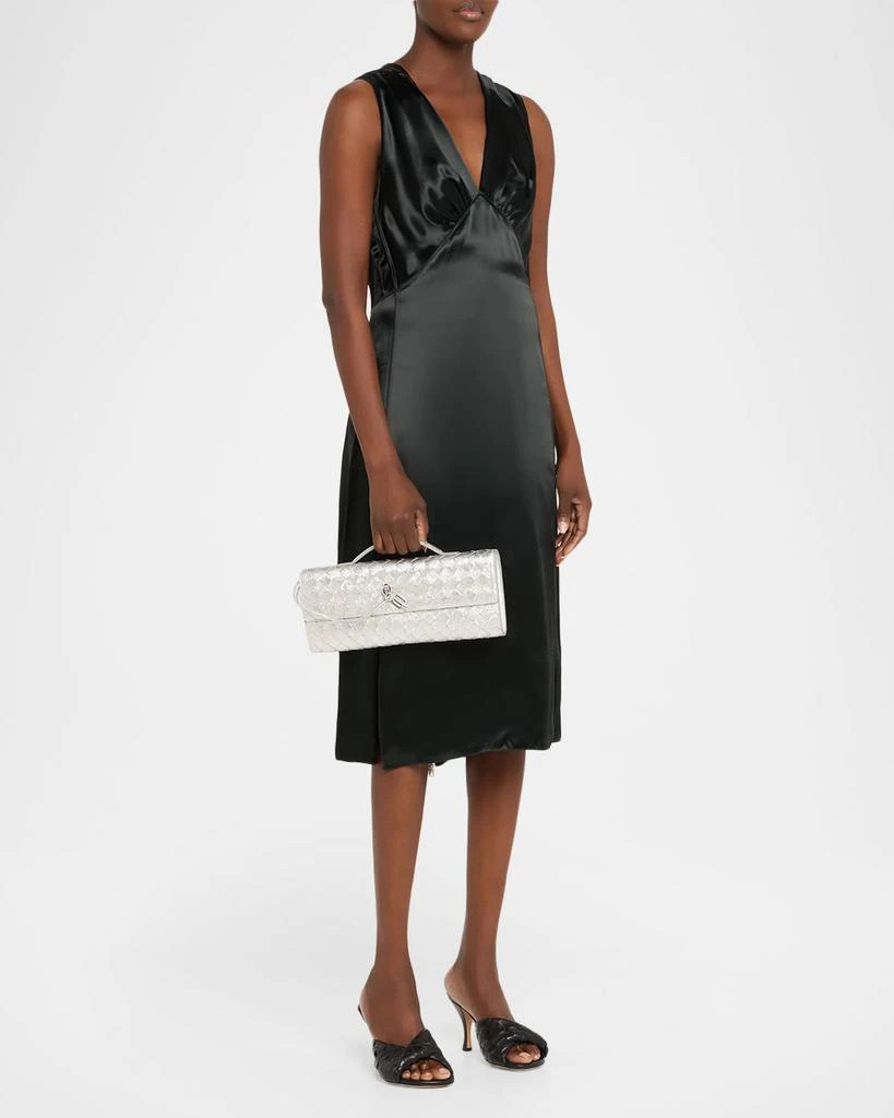 Bottega Veneta Andiamo Laminated Leather Clutch Bag 5