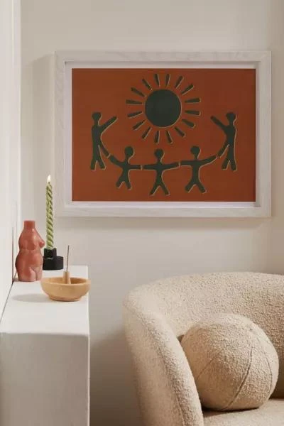 Urban Outfitters UO Home Sunny Friends Art Print 1