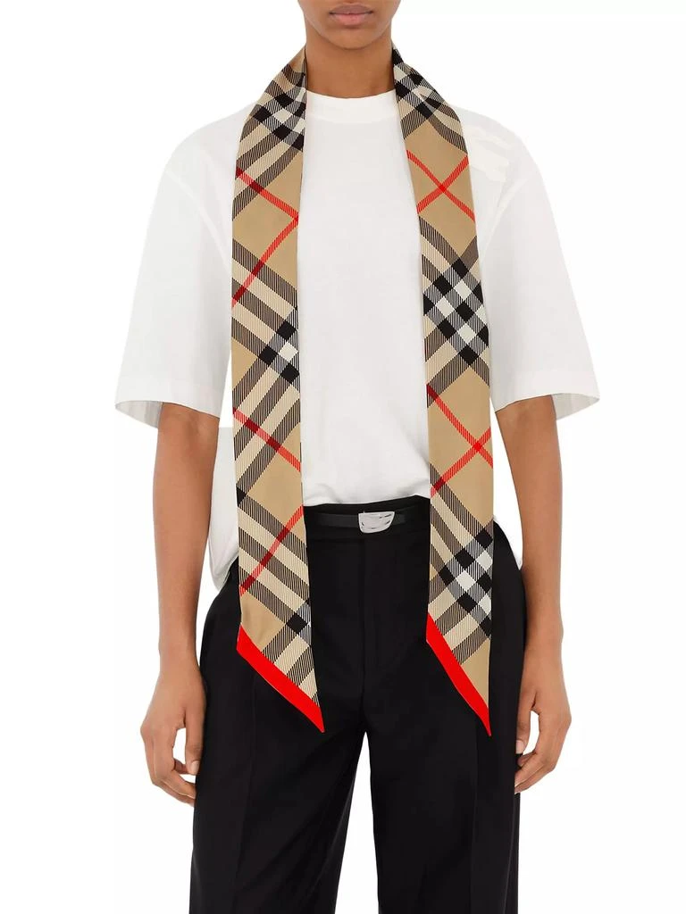 Burberry Skinny Silk Check Scarf 3