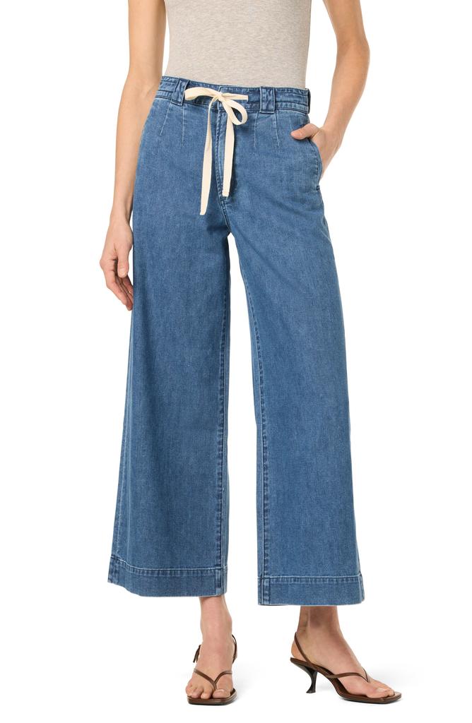 Joe's Tie Front Wide Leg Ankle Crop Trousers