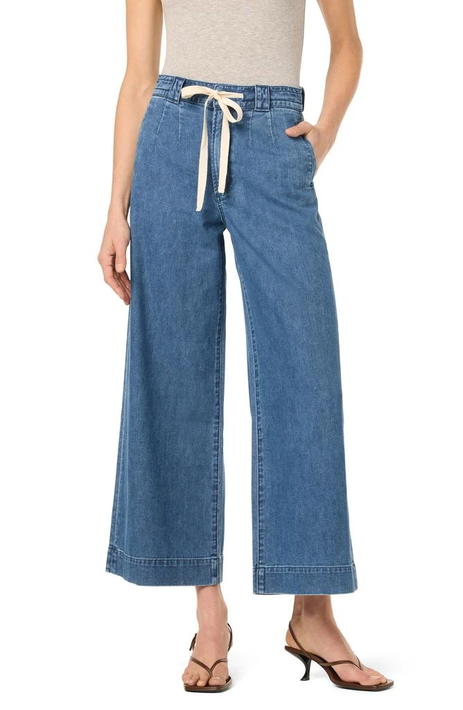 Joe's Tie Front Wide Leg Ankle Crop Trousers 1