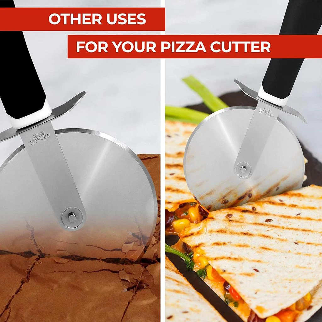 Zulay Kitchen Super Sharp Stainless Steel Pizza Cutter with Comfort Handle 5
