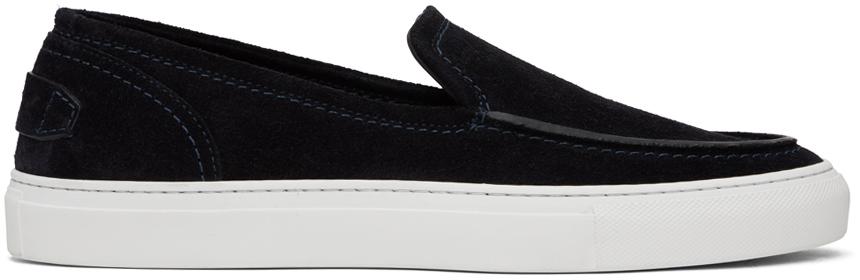 Brioni Navy Leather Sneakers