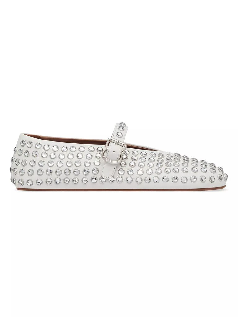 Alaïa Embellished Leather Mary Jane Flats 1