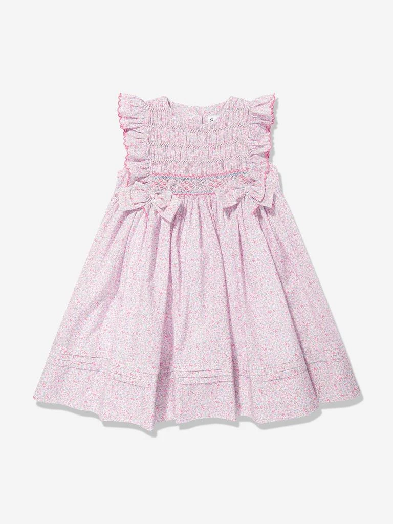 Sarah Louise Girls Floral Dress in Pink 1