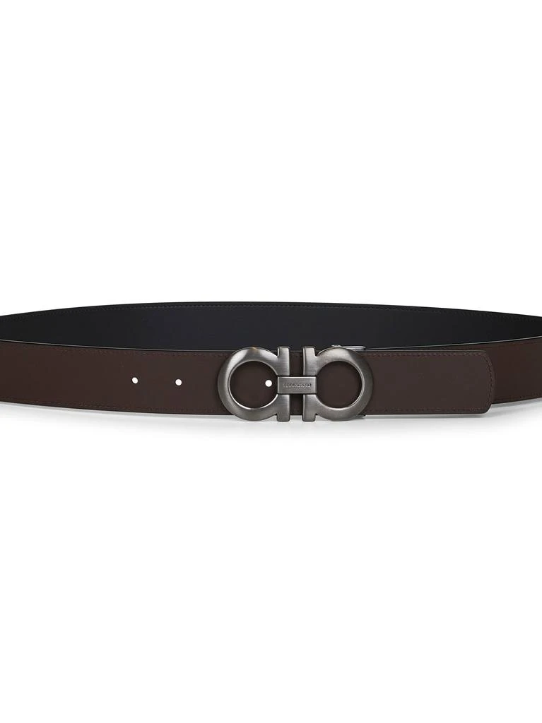 Salvatore Ferragamo FERRAGAMO | Black leather Gancini reversible belt | Man | 90 4