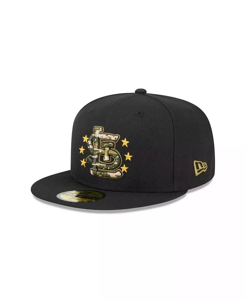 New Era Men's Black St. Louis Cardinals 2024 Armed Forces Day On-Field 59FIFTY Fitted Hat 1