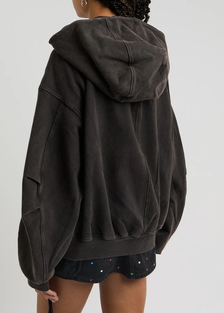 The Attico Hooded faded stretch-cotton sweatshirt 3