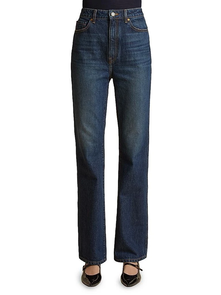 Khaite Danielle High-Rise Straight-Leg Jeans 2