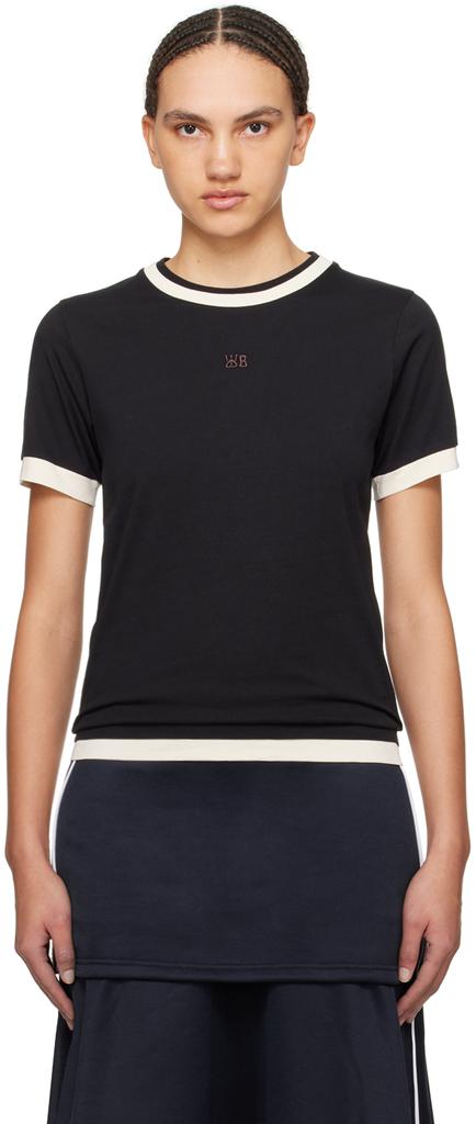 WALES BONNER Navy & Off-White 'Space' Long Sleeve T-Shirt