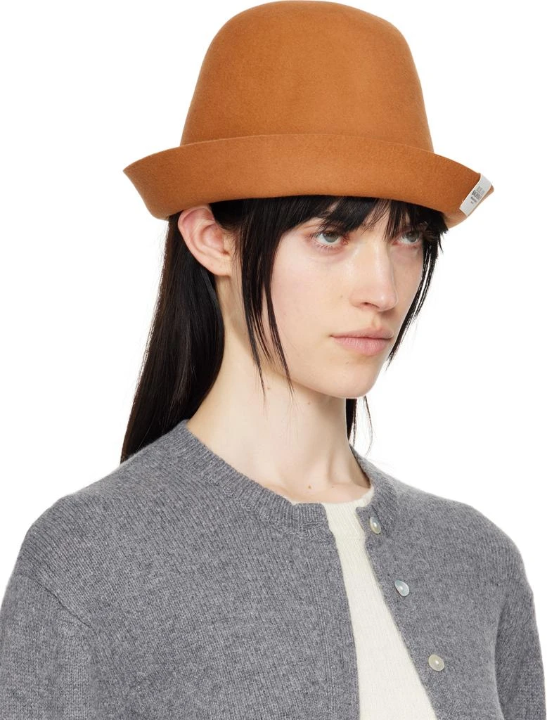 RUSLAN BAGINSKIY Tan Bell-Shaped Felt Hat 2