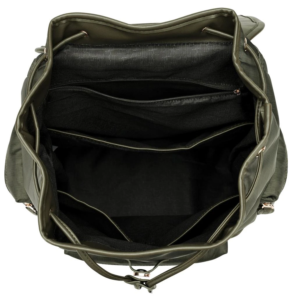 ELLE Wayfarer 23L Monogram Travel Backpack | Olive Green 4