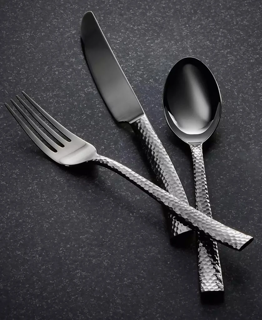 Macy's Argent Orfèvres Paris Hammered  Gunmetal 20-Pc. Flatware Set, Service for 4 3