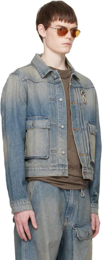 Reese Cooper Blue Washed Trucker Denim Jacket 2