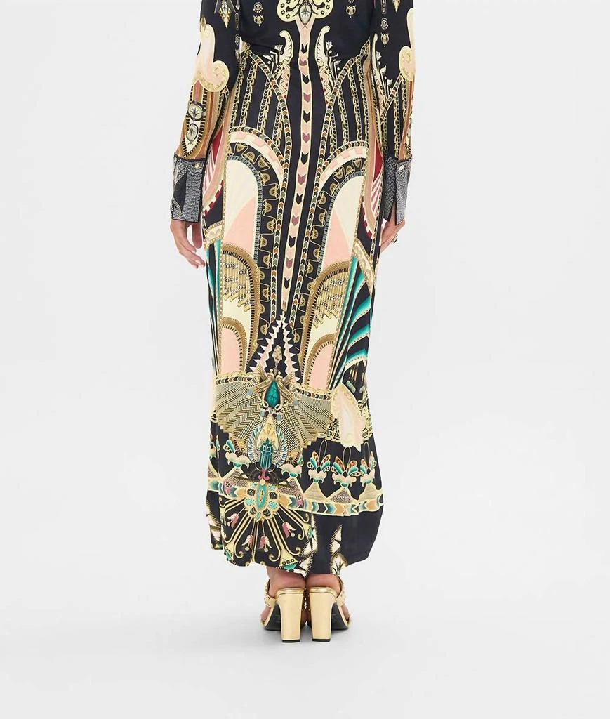 Camilla - Women's Twist Front Jersey Dress  On Sale Now with Up to 30% Off  | Discover Exclusive Deals & Savings at BeyondStyle  Authentic Camilla  women > dresses > maxi|3168531965|clothing|dresses |gold|maxi|patterned|viscose|women