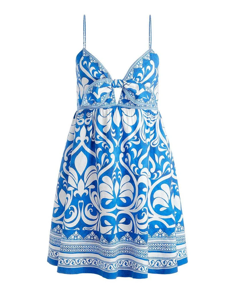 Alice + Olivia Melvina Tie Front Gathered Dress 1