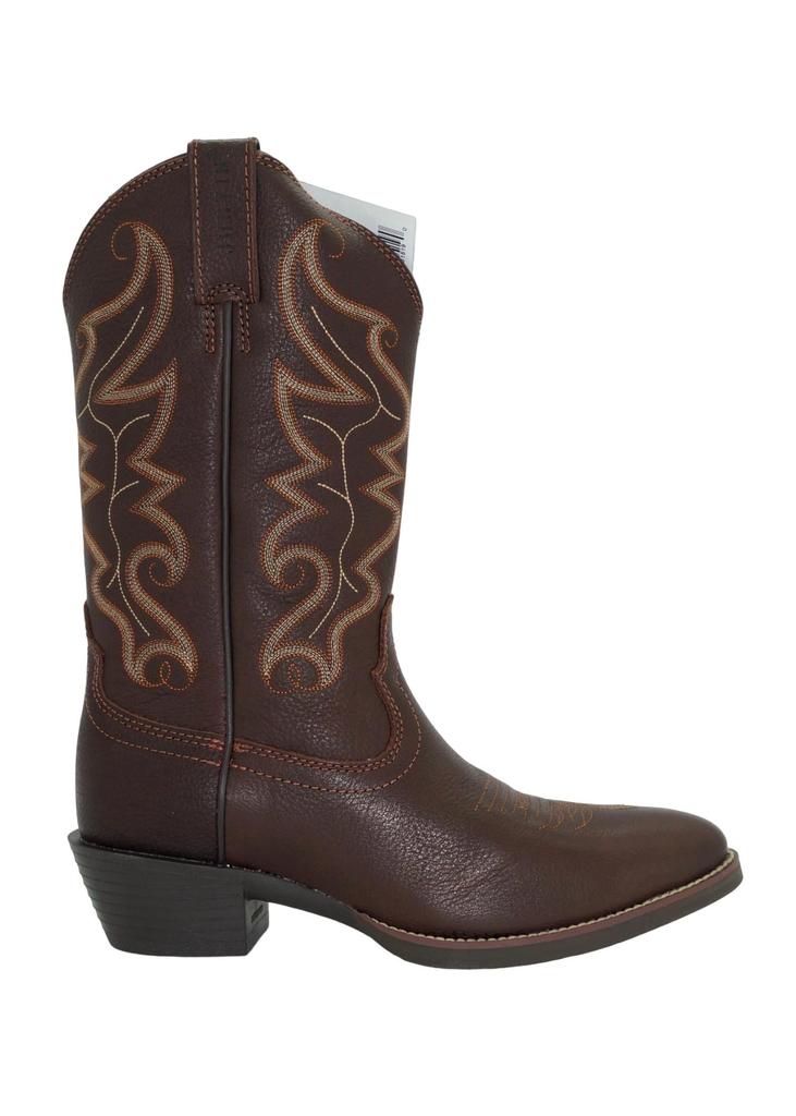 Justin Men's Stampede Square Toe Western Boots - Ee Width In Brown