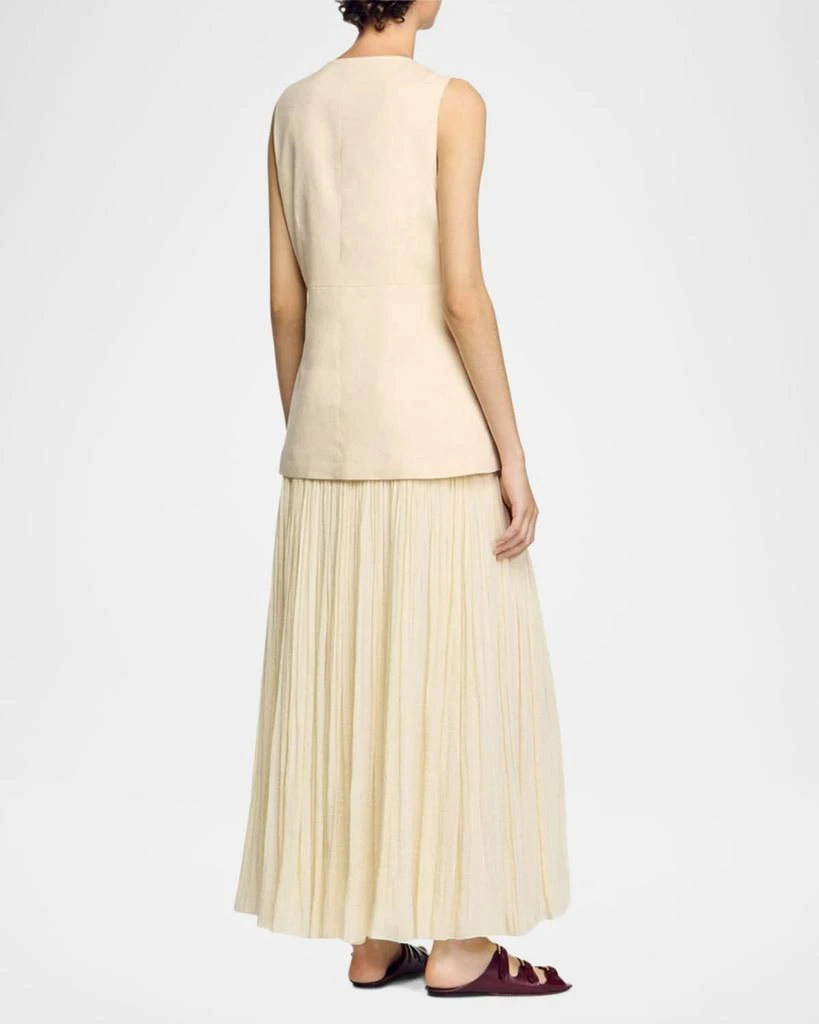Sandro Catalina Linen-Blend Vest 3