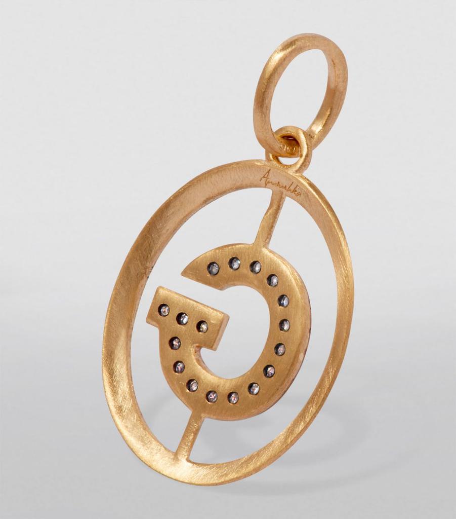 Annoushka Yellow Gold and Diamond Initial G Pendant