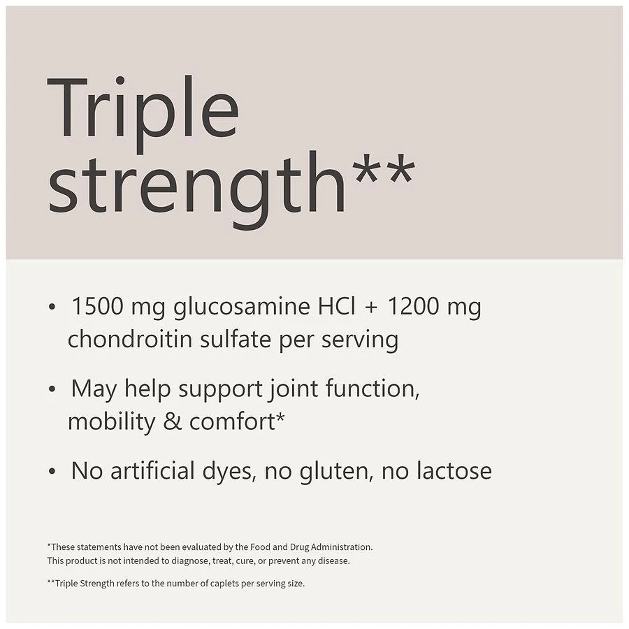 Walgreens Triple Strength Glucosamine HCl Chondroitin Sulfate Caplets (60 days) 6