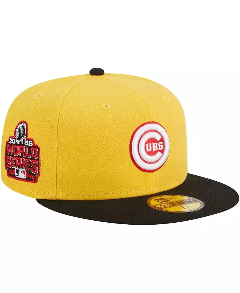 New Era Men's Yellow, Black Chicago Cubs Grilled 59FIFTY Fitted Hat 1