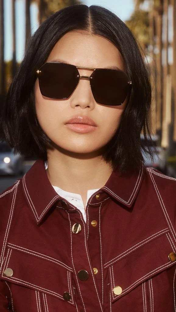 Bottega Veneta Oversized Geometric Aviators 4