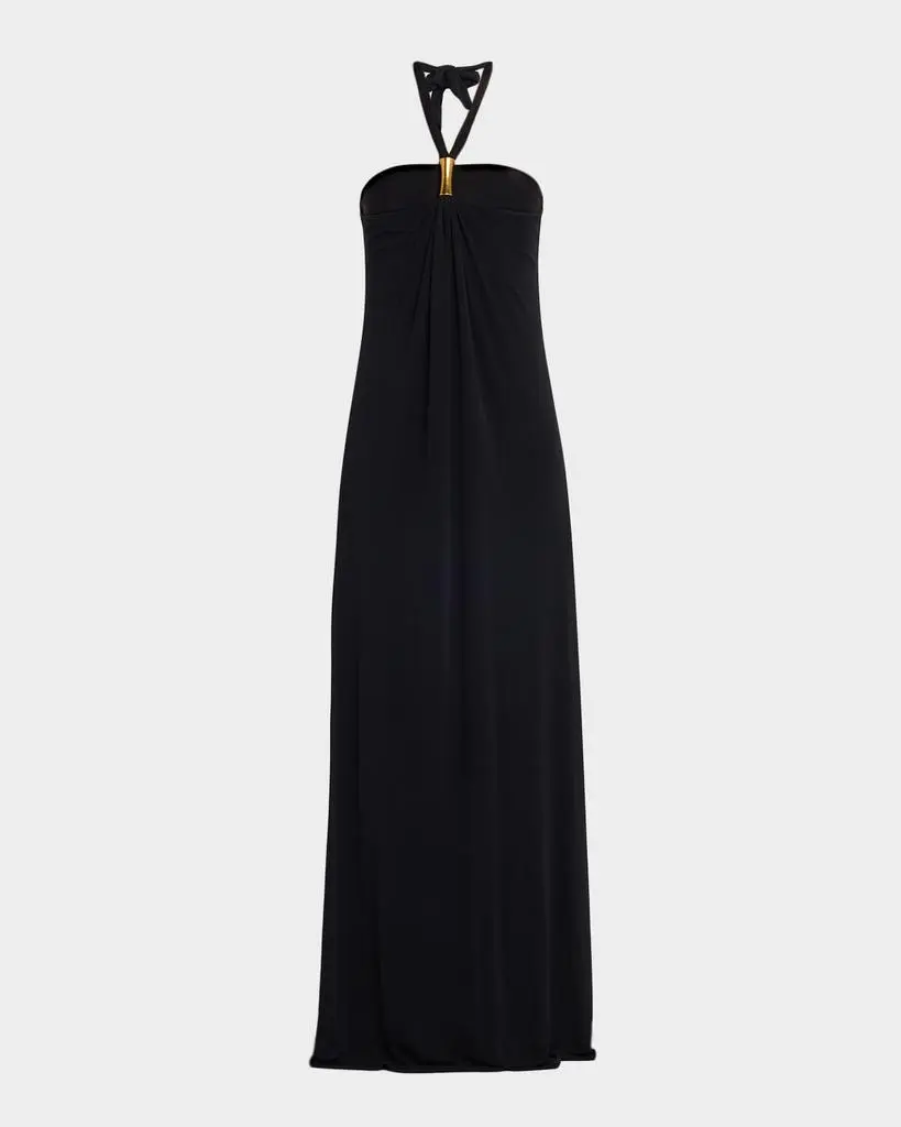 Ramy Brook Meredith Gathered Halter Gown
