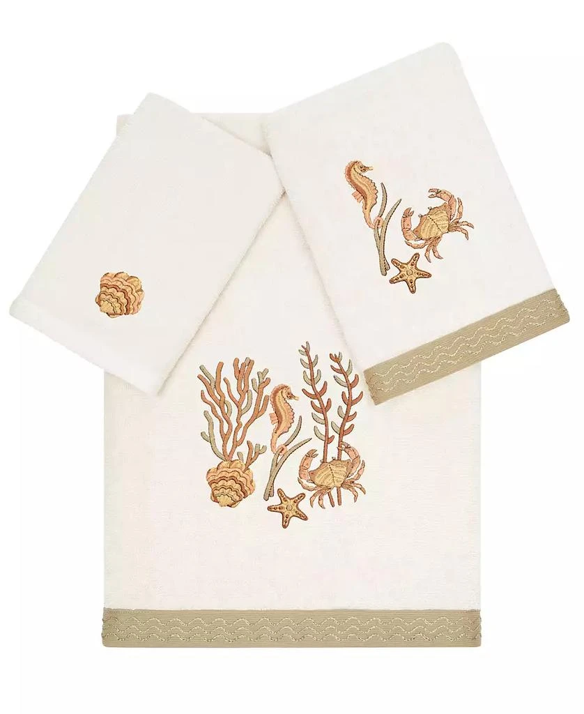 Linum Home Textiles Turkish Cotton Aaron Embellished 2-Pc. Fingertip Towel Set 1