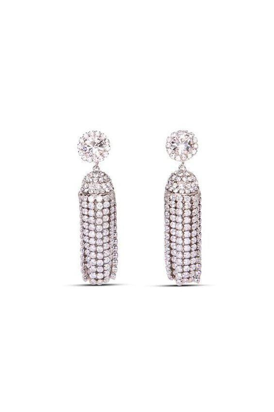Paco Rabanne Paco Rabanne Studded Embellished Tassel Earrings
