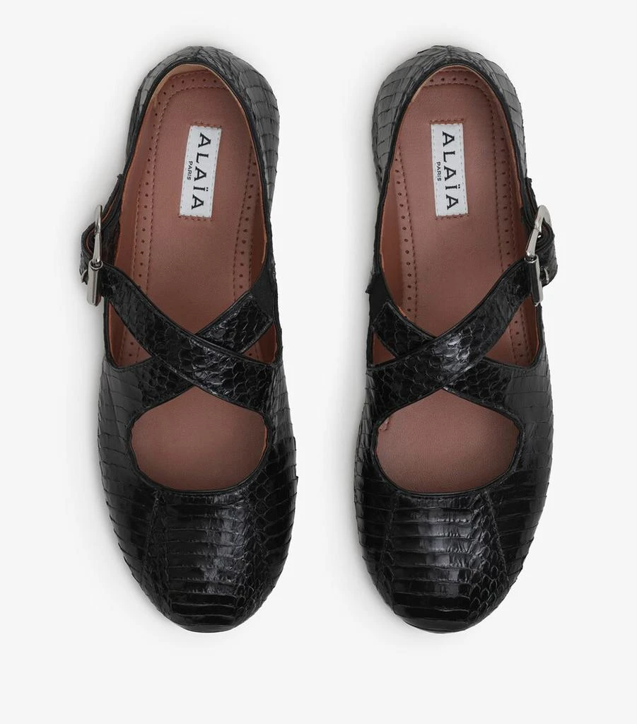 Alaïa Snakeskin Ballet Flats 2