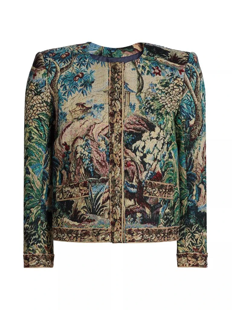 L'Agence Lian Cotton-Blend Collarless Jacket 1