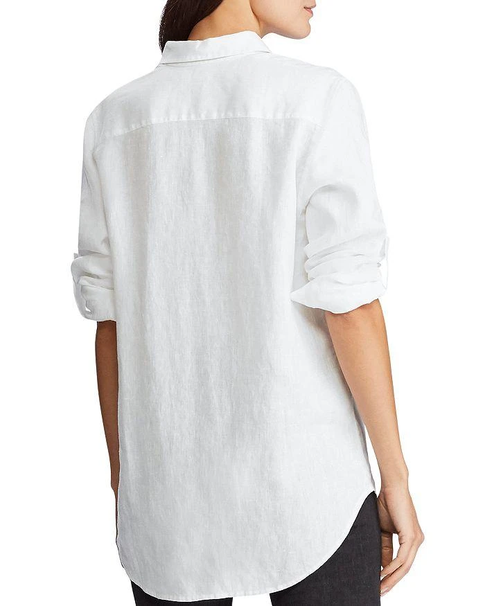 Lauren Ralph Lauren Linen Long Sleeve Collared Button Down Shirt 9