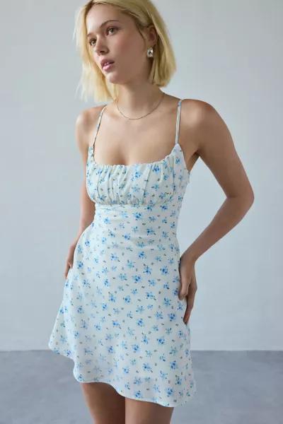 Kiss The Sky Kiss The Sky Mulberry Satin Floral Slip Mini Dress