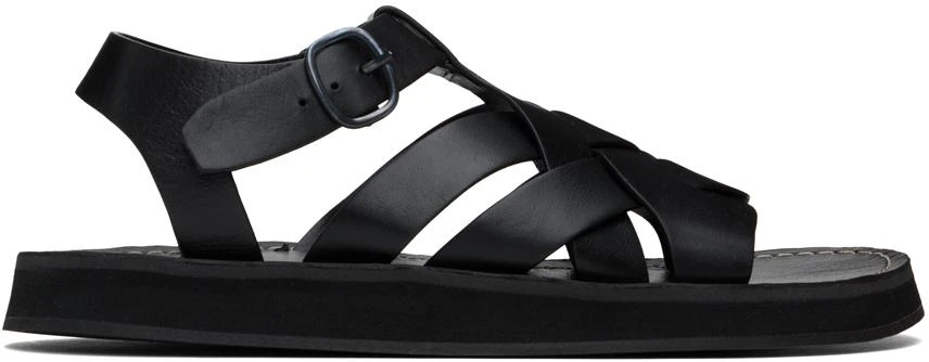 Hereu SSENSE Exclusive Black Beltra Fisherman Sandals 1