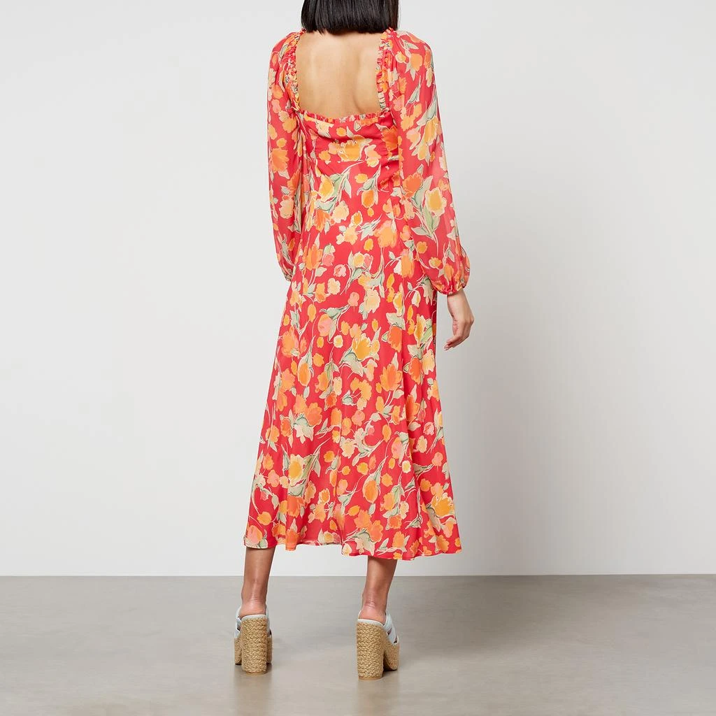 Rixo Rixo Olimani Floral-Print Chiffon Midi Dress 2