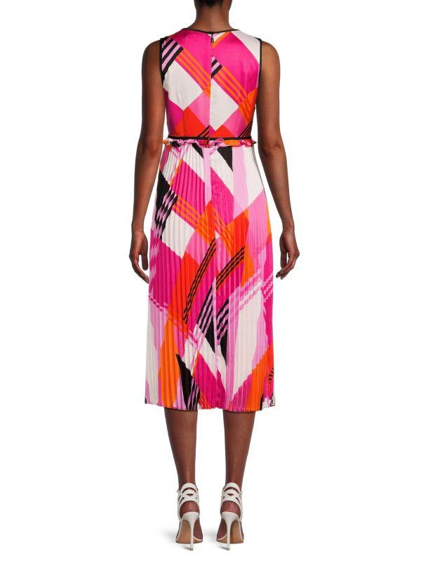 Karl Lagerfeld Paris Abstract Print Accordion Pleat Midi Dress 2
